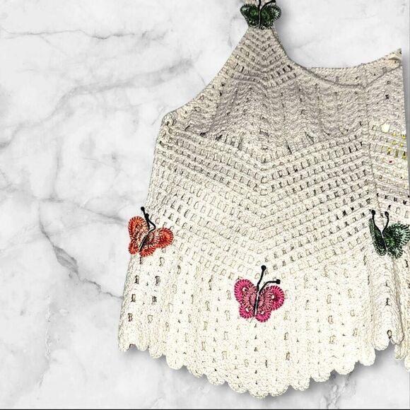 Rebellion Again Size Large Butteryfly Crocheted Tank - Picture 5 of 7